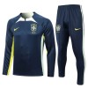 Tréninkový Mikina Soupravy Brazílie Quarter Zip Modrá 2023-24 Tréninkový Mikina Soupravy Brazílie Quarter Zip Modrá 2023-24